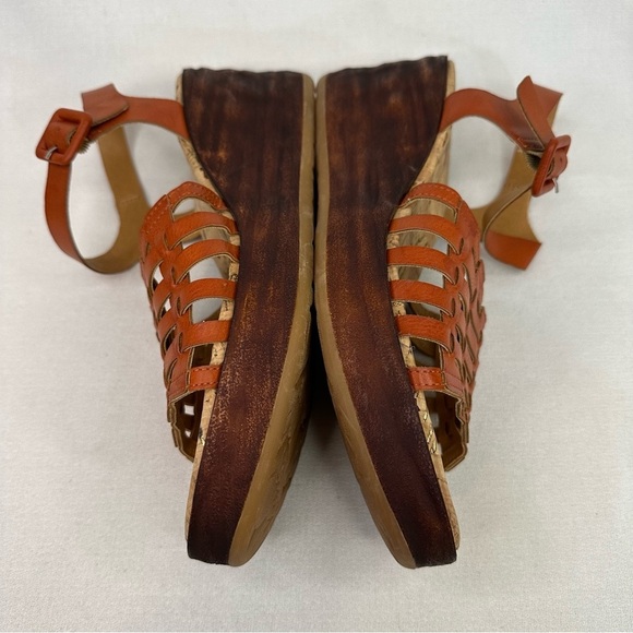 Korks Marley Wedge Heel Sandal Orange 8 - Picture 7 of 12